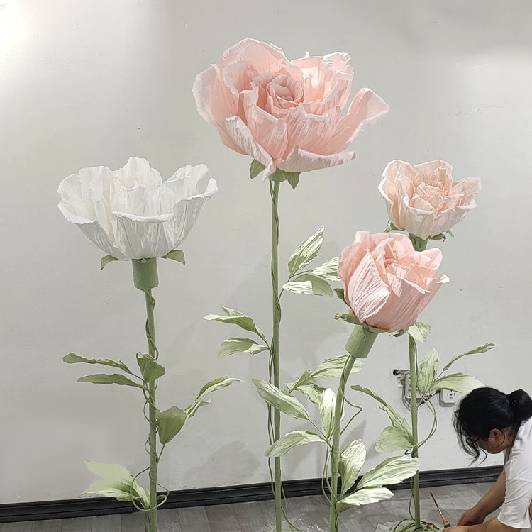 Hluav Taws Xob Blooming Rose Cov Ntawv Paj